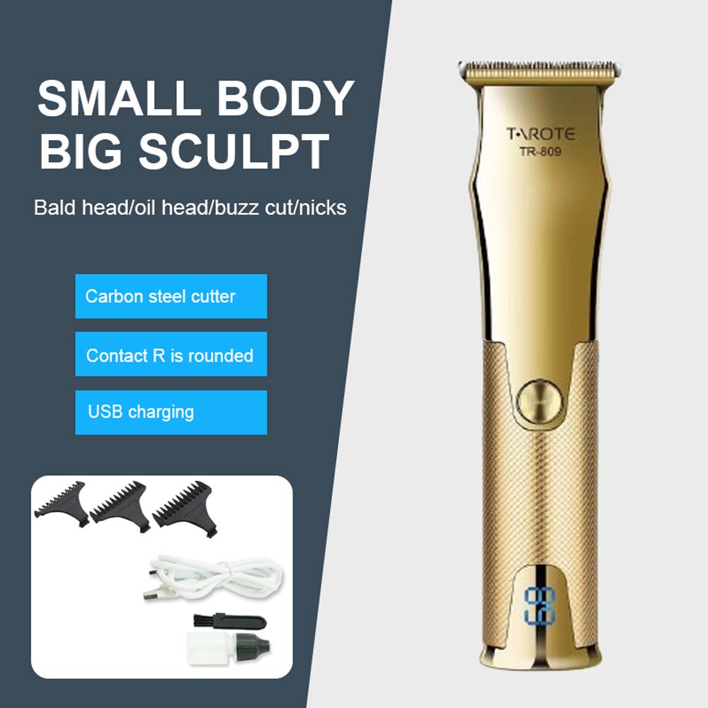 Professional Cordless Hair Trimmer for Men. Electric oil-head stainless steel clipper & beard shaver for precision grooming. Image