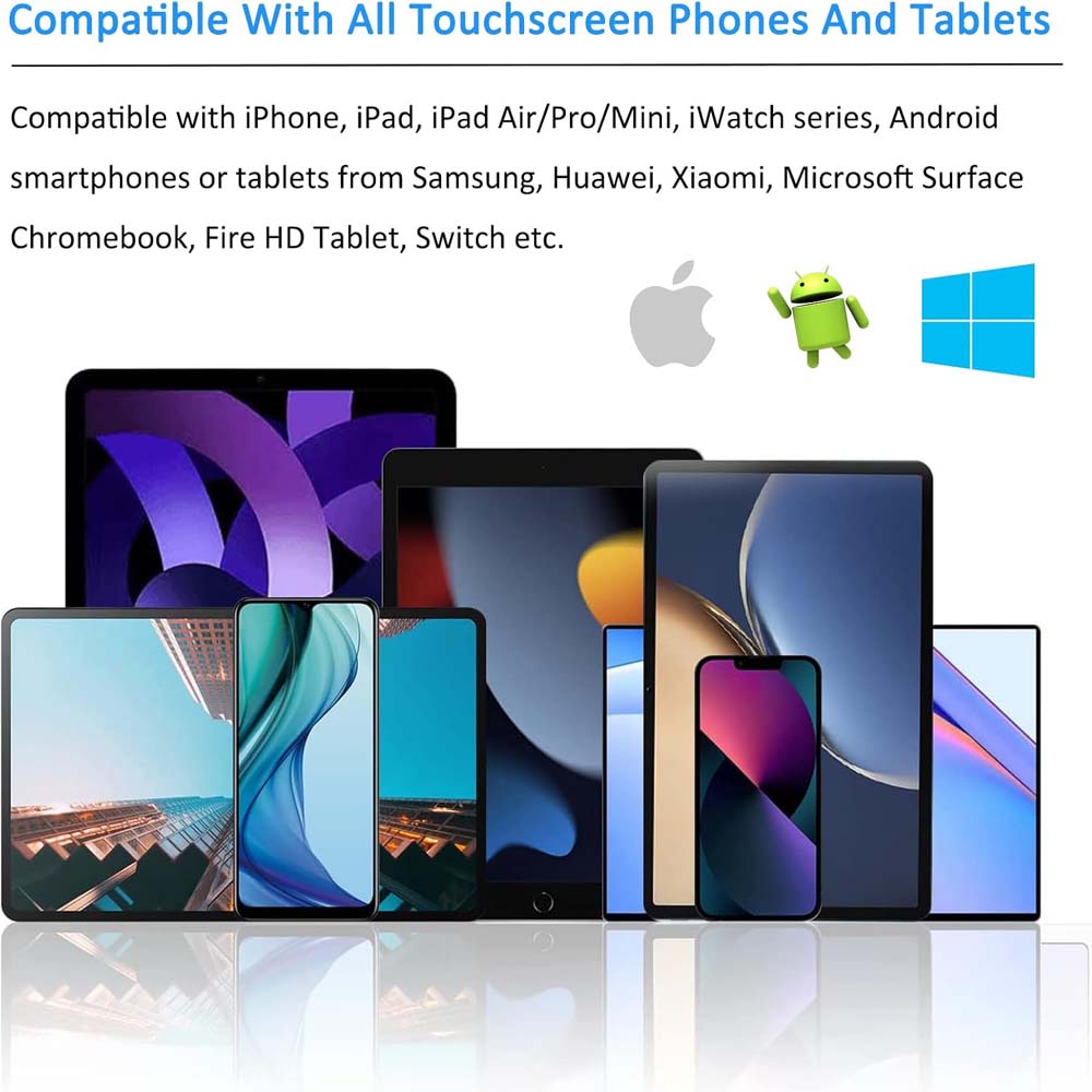 YS-1307 Stylus Pen - 2-in-1 Sensitivity & Capacitive Stylus for iPad, iPhone, Samsung & All Touch Screens (Multi-Colour) Image