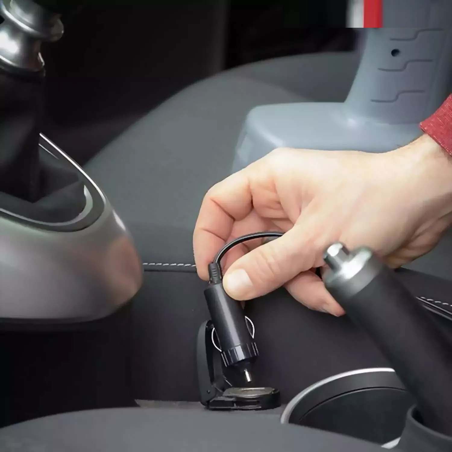 Automatic Cordless Tire Inflator - Portable Air Compressor with Rechargeable Battery, Digital Pressure Gauge & LED Light | Compact, Fast Inflation for Car Tires, Bike Tires, Balls & More | Portable Handheld Air Pump with Auto Shut-Off & USB Charging for Easy, On-the-Go Use Image