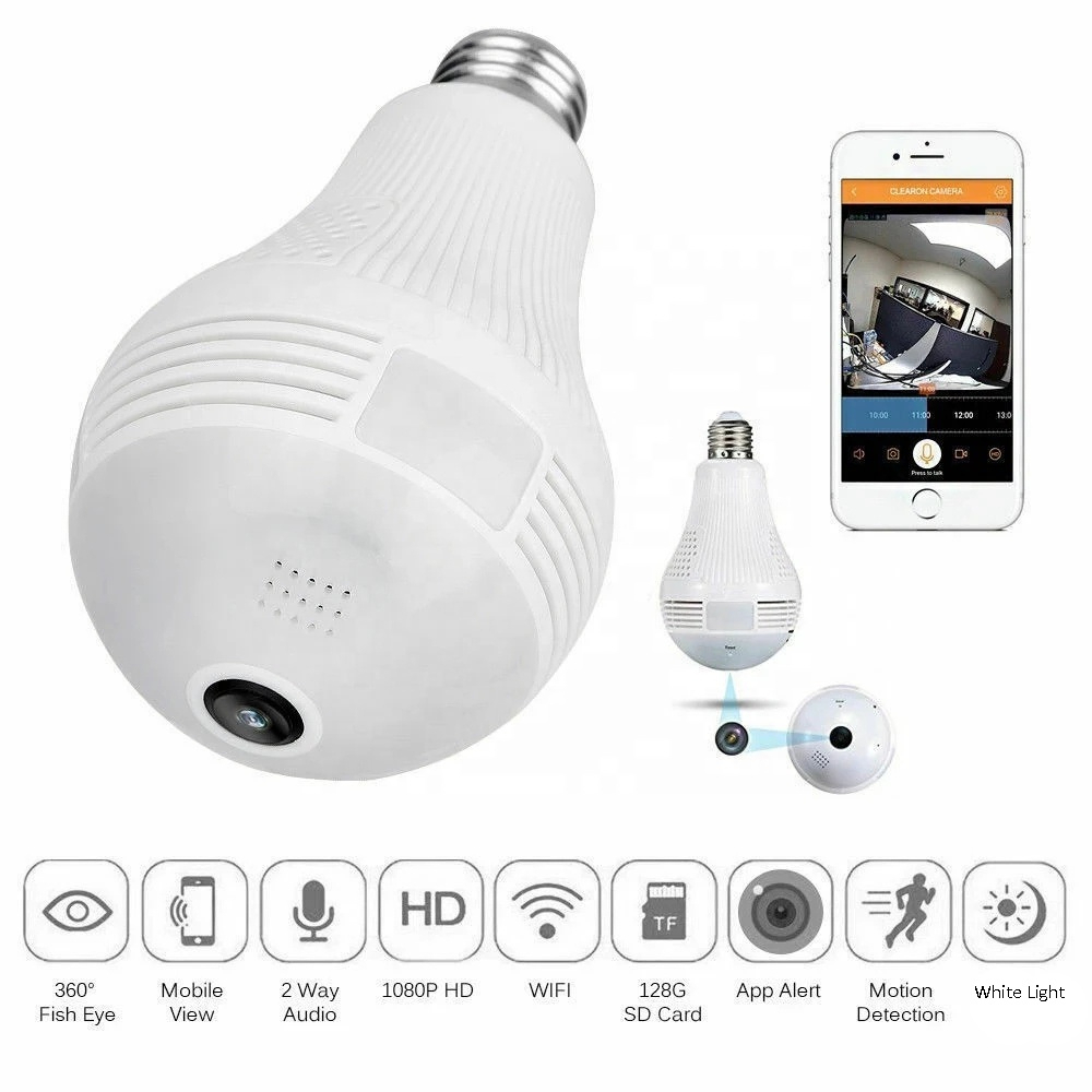 360° Hidden Spy Camera - 1080P HD WiFi Security Cam with Night Vision for Home/Baby Monitoring (iOS/Android) Image