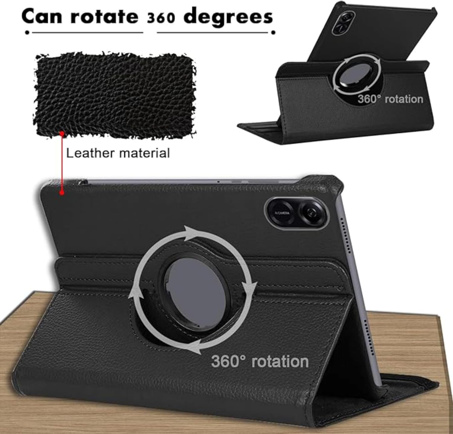 360° Rotating Compitable for Honor Pad X9/X8 Pro 11.5" Case - PU Leather Stand Cover with Multi-Angle Protection (Multi) Image
