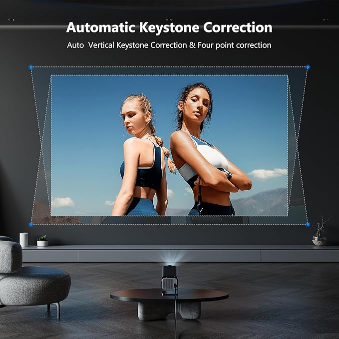 Android 11 Projector | 390 ANSI Lumens | HY320 4K Native 1080p with Dual WiFi6 & BT5.0 | Portable Outdoor Cinema Projector Upgrade to HY300 Image