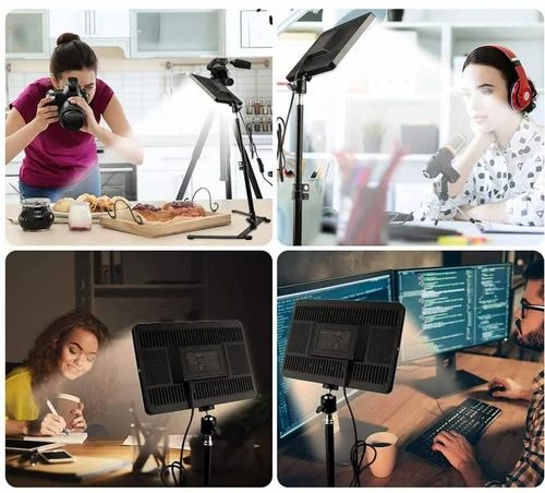 RL-19 Inch LED Panel Soft Light with LED Stand | 100W Ultra Bright Video Light for Photography & Tripod Setup | Adjustable Color & Brightness Image
