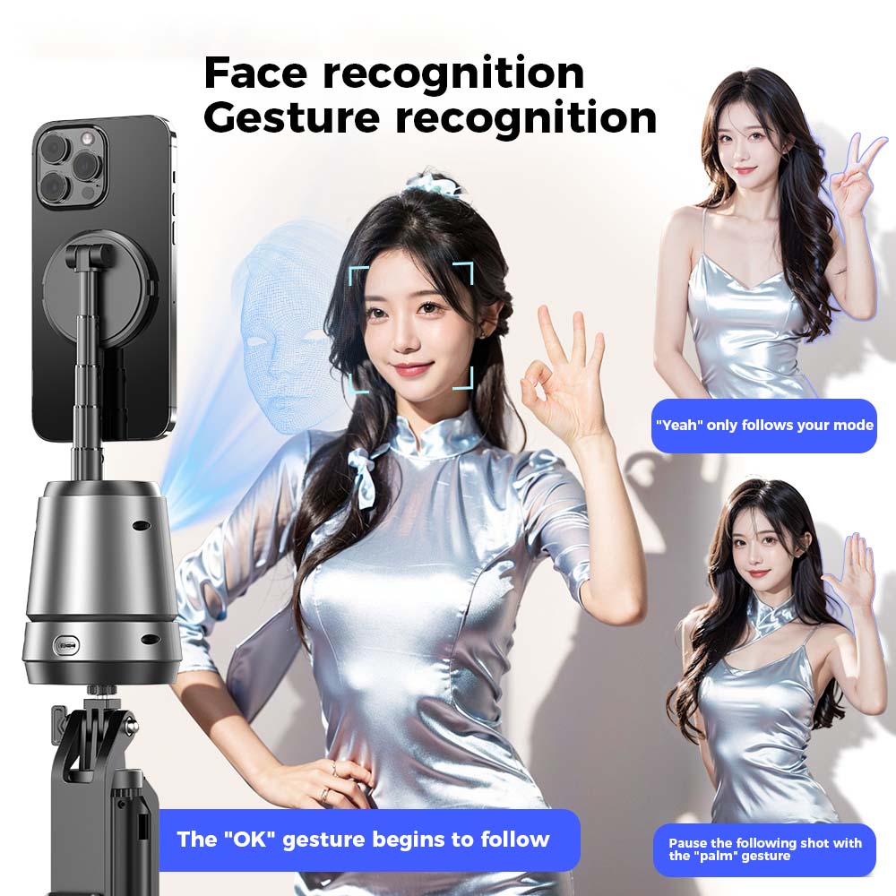 Q05 Smart Magnetic Charging Gimbal - 360° Rotation, AI Face Tracking, Phone Stabilizer with Magnetic Mount & Charging Image