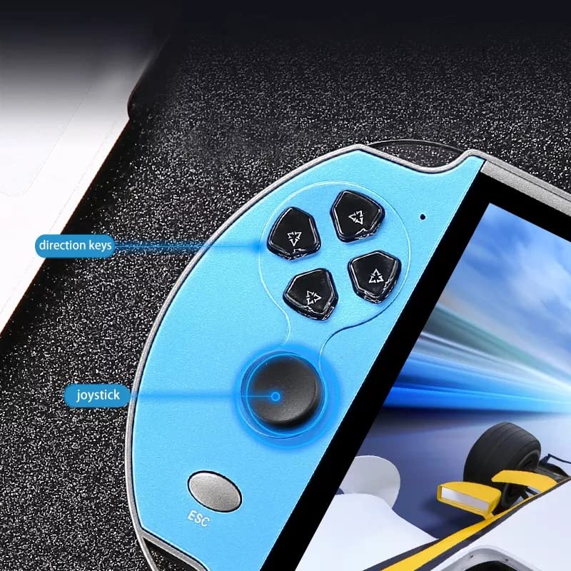 Retro Handheld Game Console, 7-Inch MP5 Video Game Player with 12 Classic Emulator Support & 10,000 Games, Portable Handheld Game Player, Built-in e-Book, MP3 & MP4 Player, Perfect for Kids and Adults - Retro Style Portable Gaming System for Travel & Entertainment Image