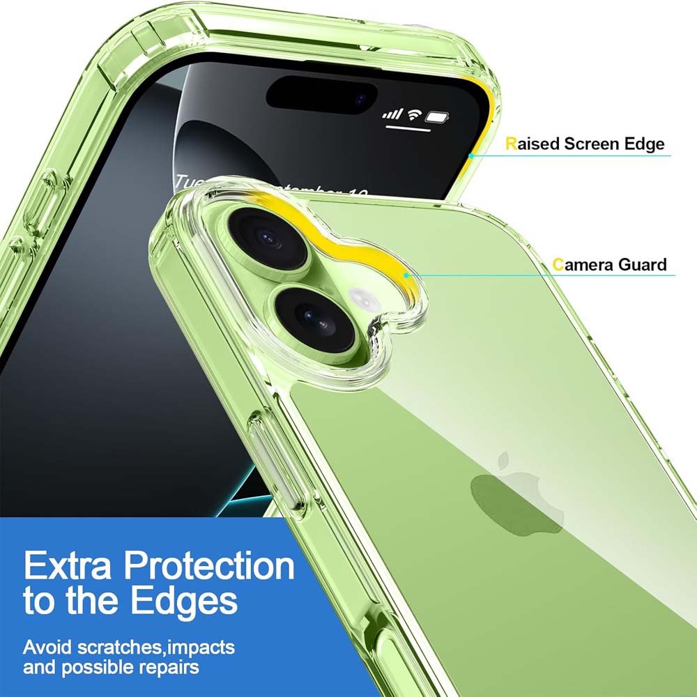 Crystal Clear Case for iPhone 17 6.3" (2025) - Anti-Yellowing Hard Back, Slim Shockproof Bumper, Wireless Charging Compatible Image