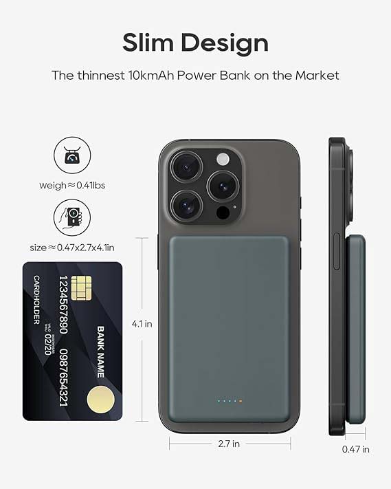 MagSafe External Battery – 5000mAh Magnetic Wireless Fast Charge Portable Charger Image