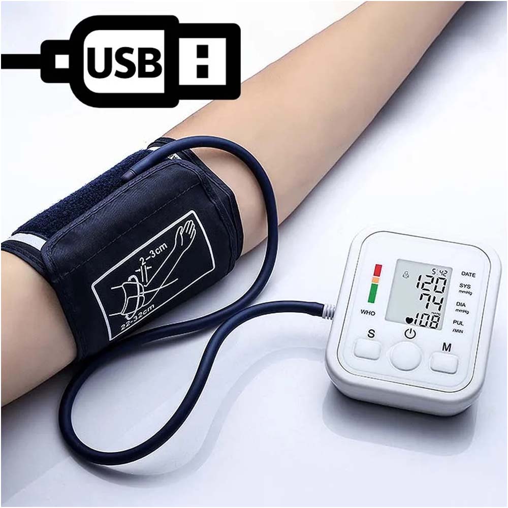 Digital Tensiometer - Automatic Arm Blood Pressure Monitor with Heart Rate Measurement, Professional Medical Equipment Image