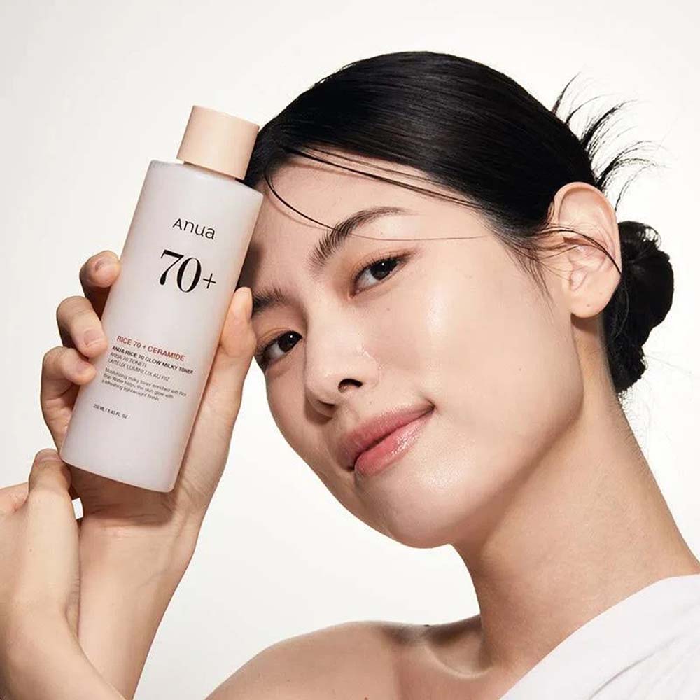 ANUA Rice 70 Grow Milky Toner 250ml - Korean Moisturizing Lotion for Brightening, Hydration & Smooth Skin Tone Image