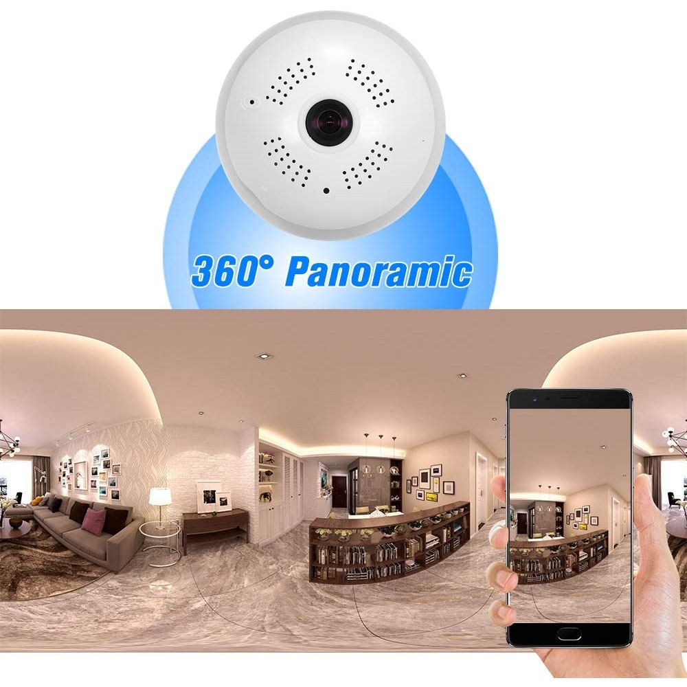 360° Hidden Spy Camera - 1080P HD WiFi Security Cam with Night Vision for Home/Baby Monitoring (iOS/Android) Image