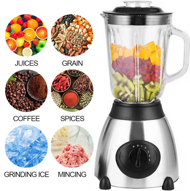 5-Speed Electric Multifunctional Juicer Blender | 1.5L Capacity | 1500W High Power Image