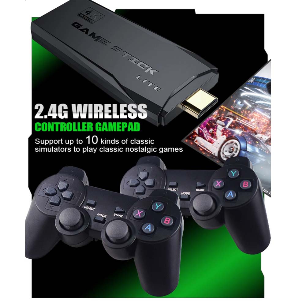 Retro Game Stick Lite - Plug & Play Console with 20,000+ Games, Dual 2.4G Wireless Controllers, 64G Storage (HDMI Ready) Image