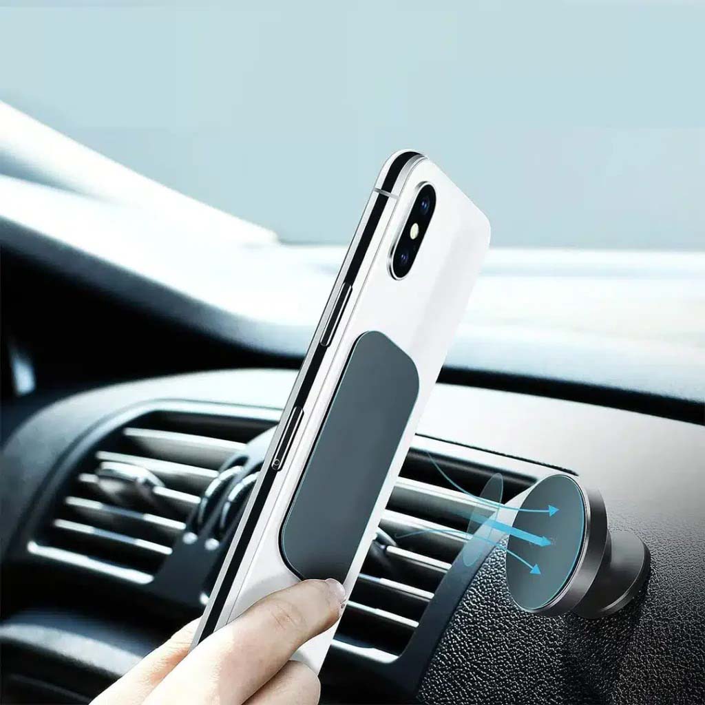 GD-G030 2-in-1 Magnetic Phone Holder - Leather Stand & Car Mount with Strong Magnet for Smartphones Image