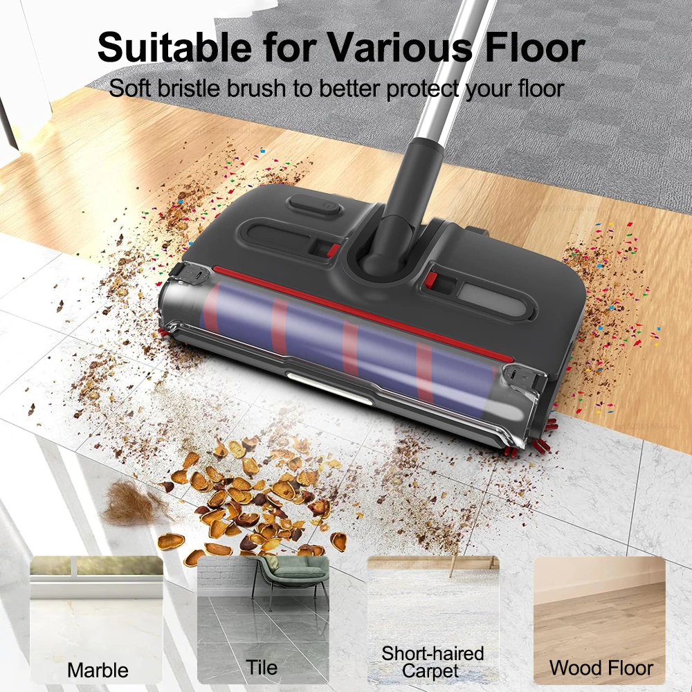 Wireless Electric Sweeper Carpet Cleaner - Handheld Portable Floor Cleaning Machine with Rotating Mop for Household Use Image
