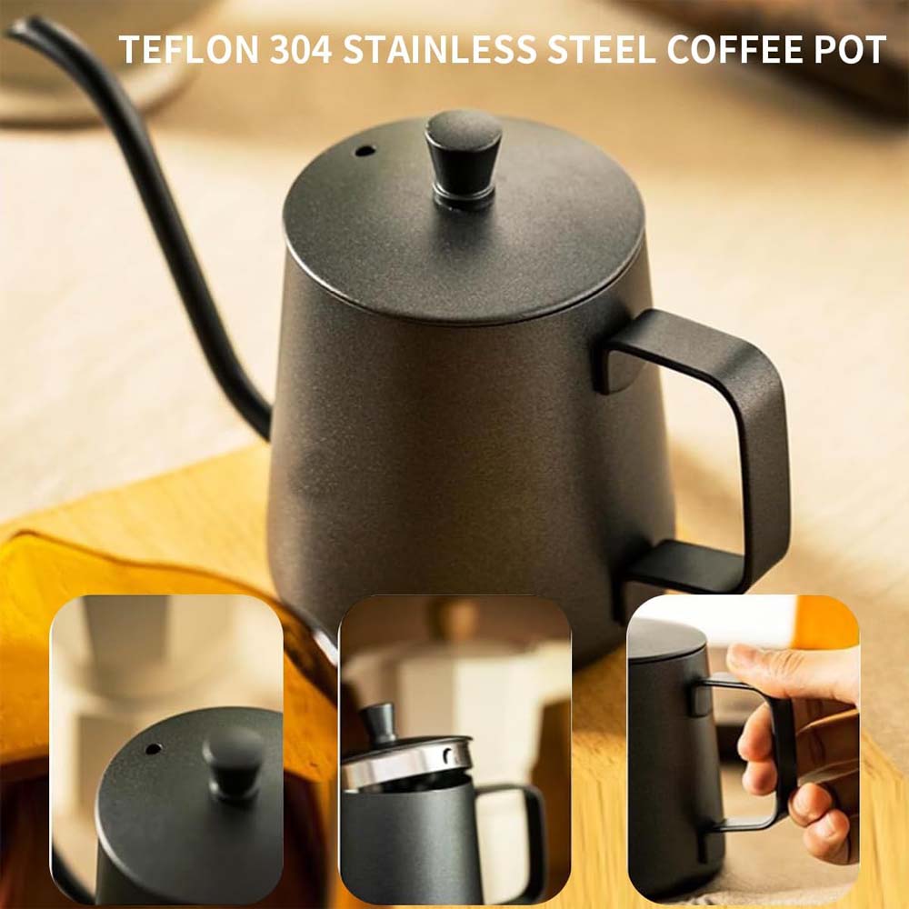 DX-2573 12-PC Pour Over Coffee Kit - Complete Set with Wooden Dripper & Travel Bag, Perfect Gift for Coffee Lovers Image