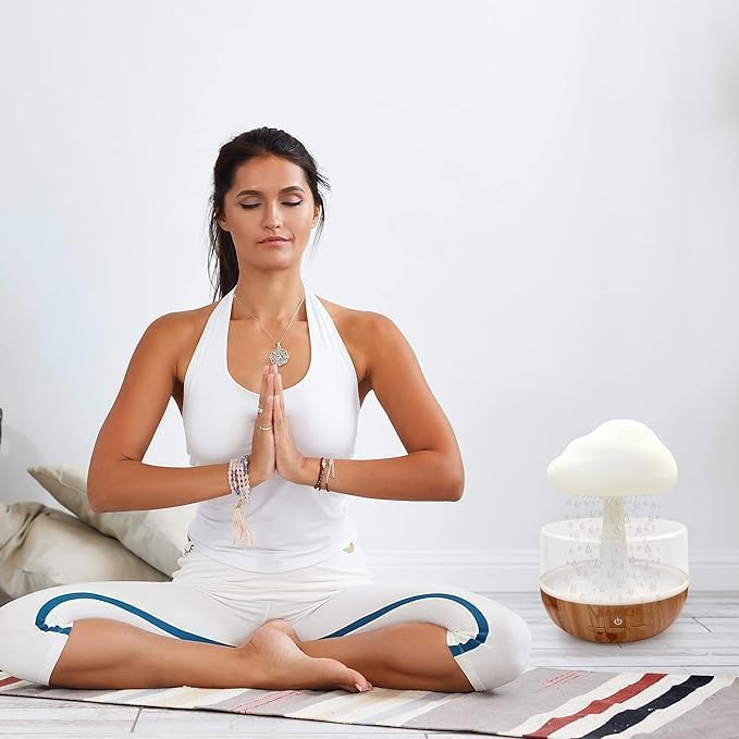 Raining Cloud Night Light Aromatherapy Diffuser – Your All-in-One Relaxation and Sleep Aid Image