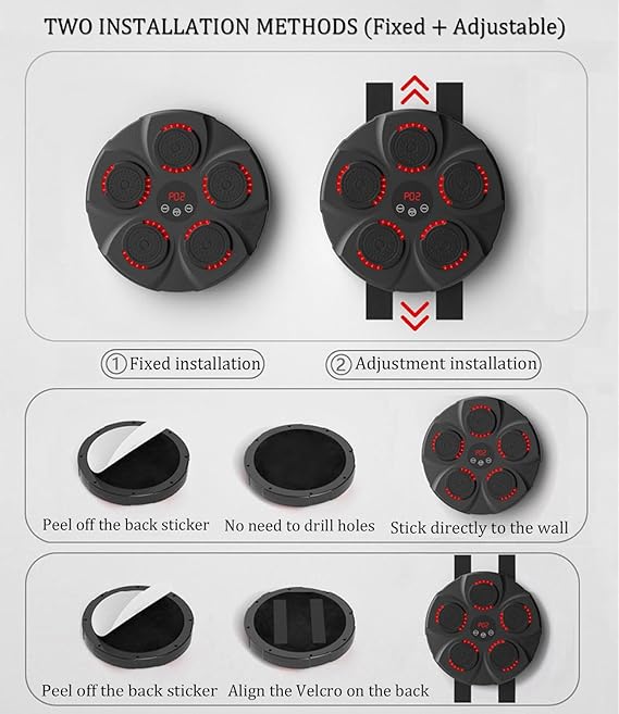 Music Boxing Machine | Smart Electronic Punching Equipment with LED Screen & Reaction Target for Home Exercise | Fun Gift Image