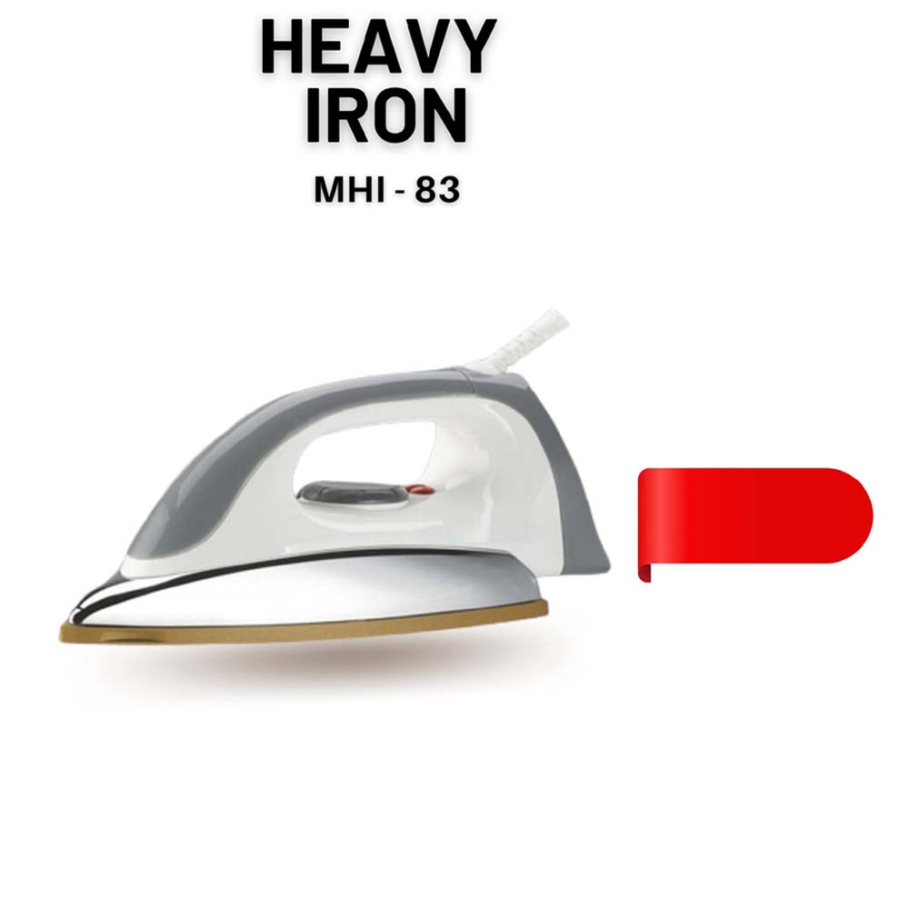 MHI-83 Automatic Dry Iron - 1800W with Ceramic Soleplate, Auto Shut-Off & Vertical Steam Image
