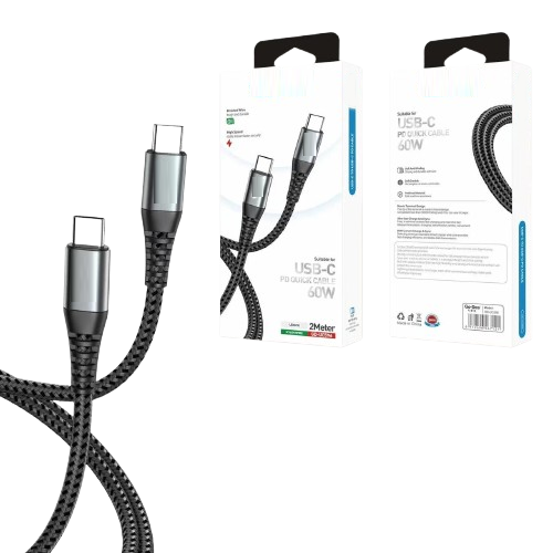 6ft USB C to USB Type C Cable, 60W PD Quick Charger Cable - 2 Meter Fast Charging and Data Sync Cable compitable for All USB-C Devices Image