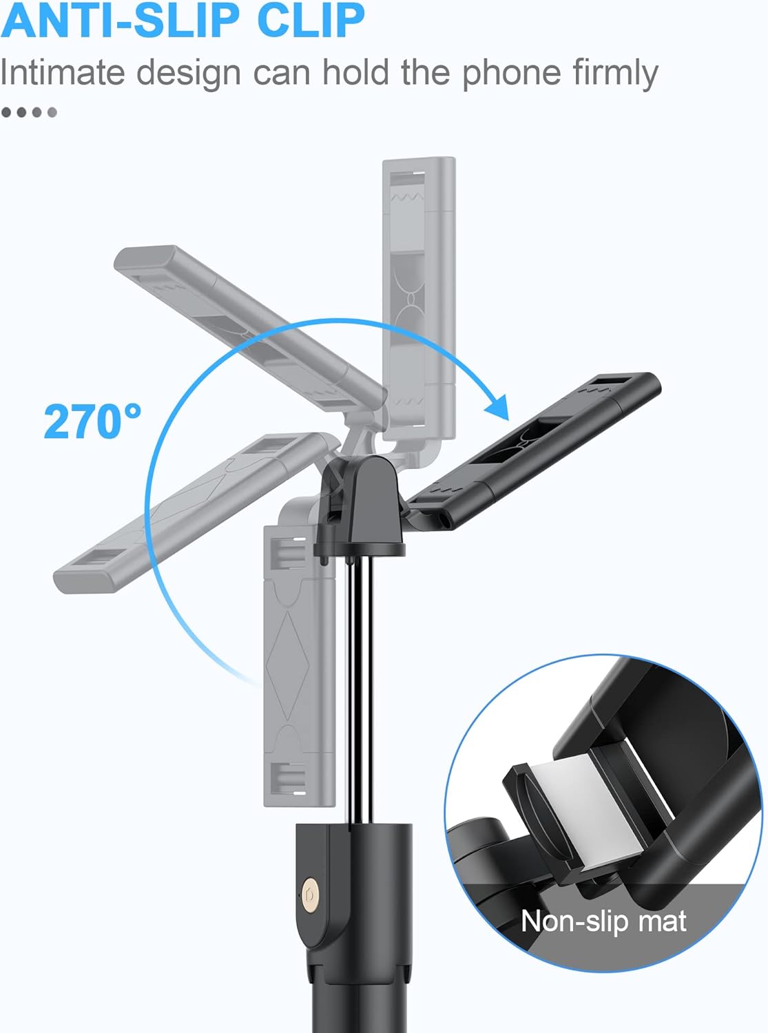 3-in-1 Bluetooth Selfie Stick Tripod Monopod with Remote Control, Telescopic Selfie Stick with Aluminum Alloy Material, Portable & Lightweight, Compatible with iPhone & Android Smartphones - Ideal for Travel, Parties, Weddings, and Group Photos Image