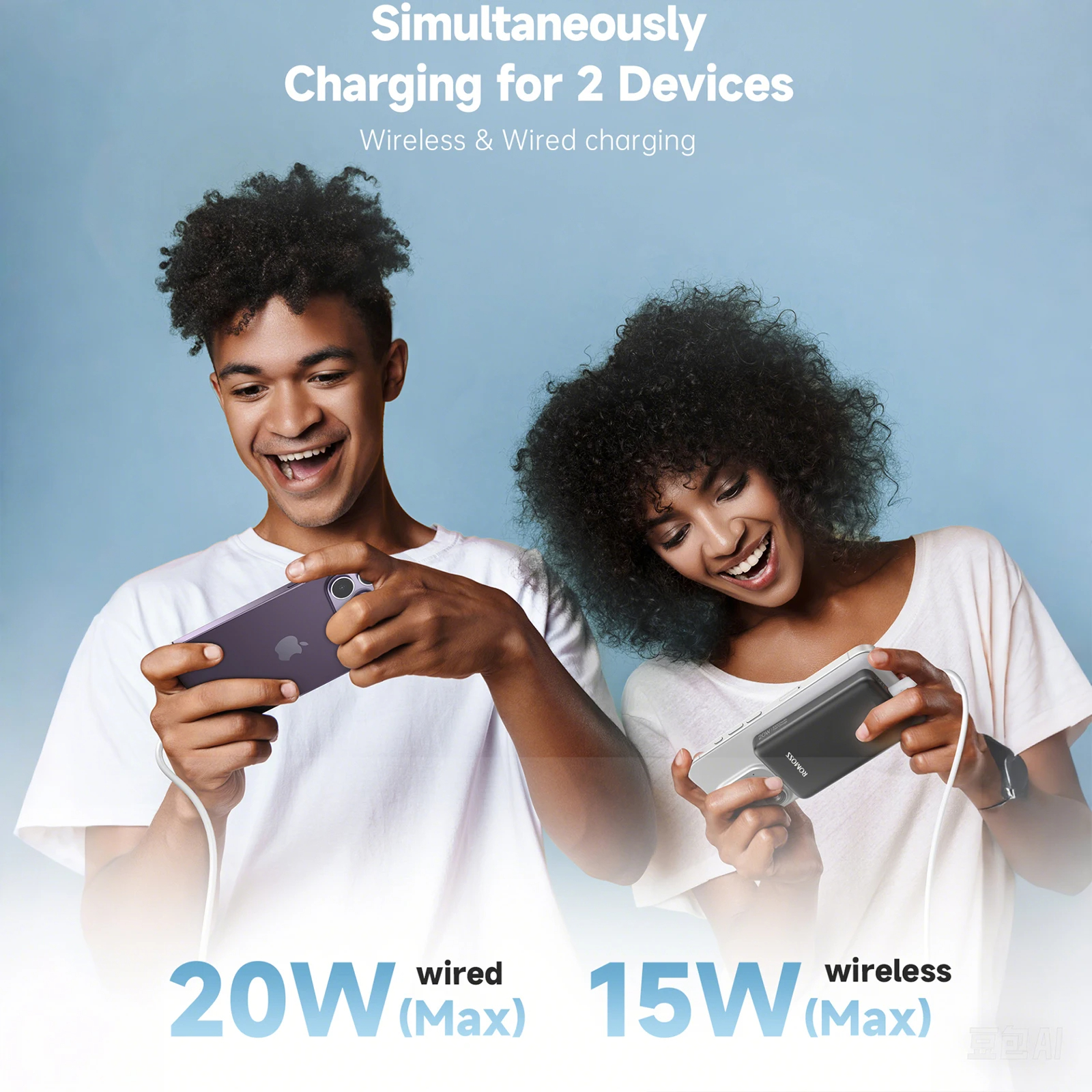 Magnetic Power Bank 5000mAh - 15W Ultra Slim Wireless Charger | Magsafe Compatible for iPhone & Android | Fast Portable Charging Image