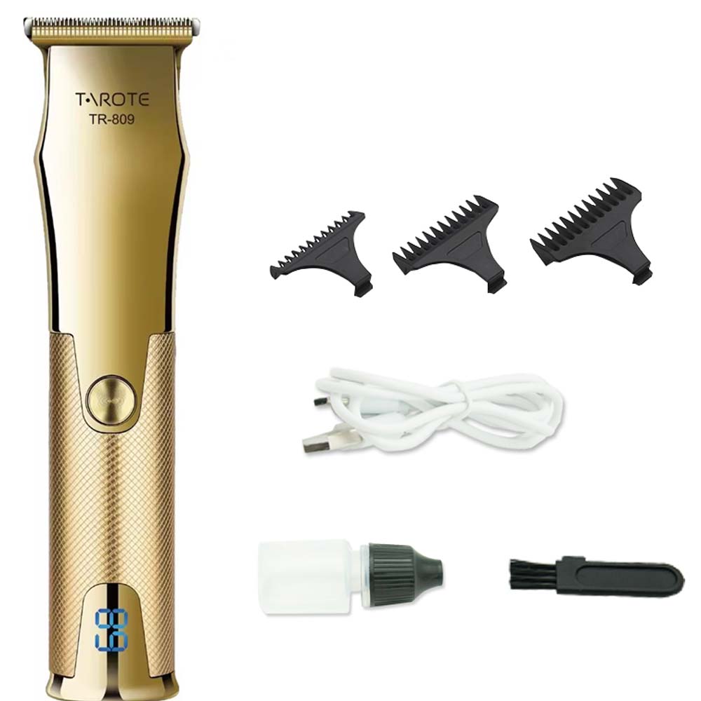 Professional Cordless Hair Trimmer for Men. Electric oil-head stainless steel clipper & beard shaver for precision grooming. Image