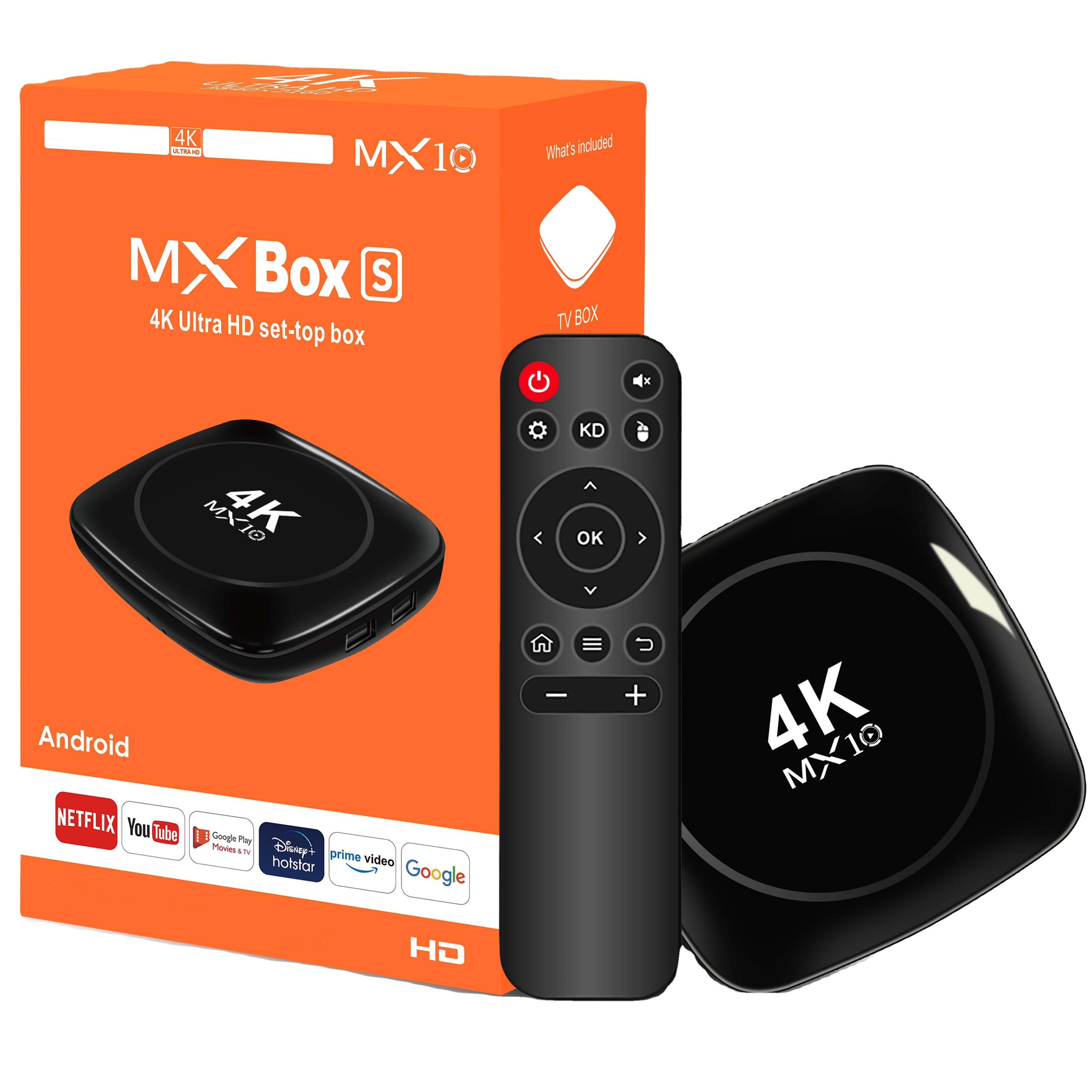 MX10-4K Android 13 TV Box - 5G WiFi 4K Streaming, Mini Smart Set Top Box - Ultra HD Media Player with HDR Support Image
