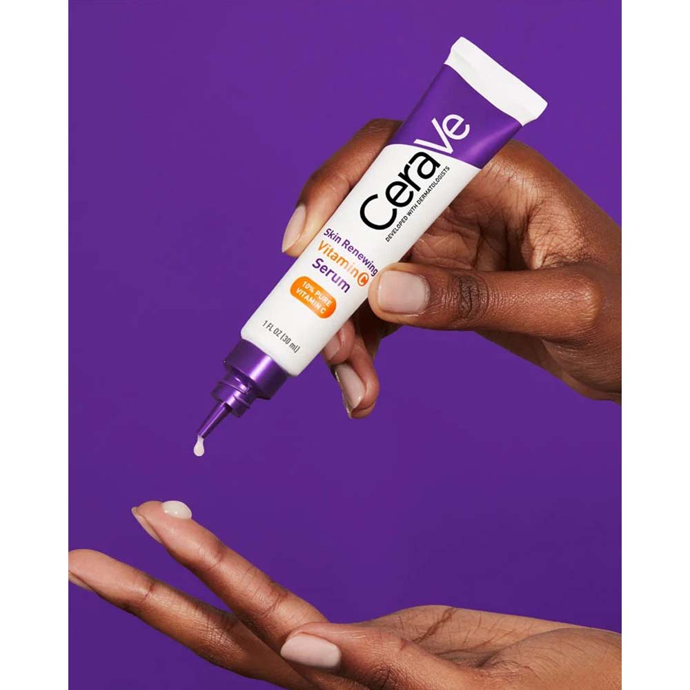 CeraVe Skin Renewing Vitamin C Serum - 30ml Brightening Serum with Hyaluronic Acid & Ceramides for Radiant Skin Image