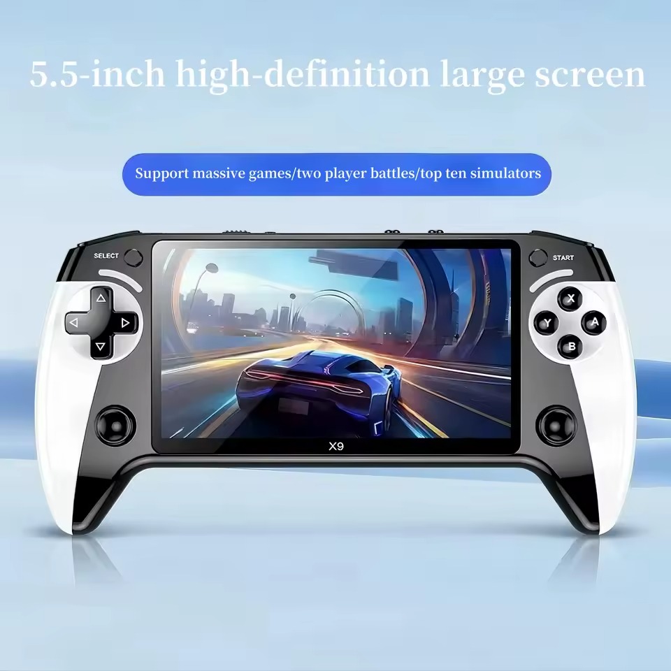 X9 HD Handheld Game Console - 5.5" IPS Screen, P1 HD Output, Dual Joystick for GB/GBA/GBC Games, Portable Retro Gaming Image