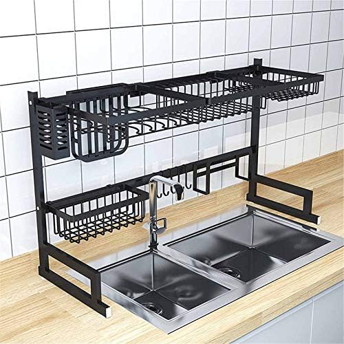 Over Sink Kitchen Shelf Storage Holders | 65/85cm Stainless Steel Organizer for Dish Drying & Kitchen Essentials Image