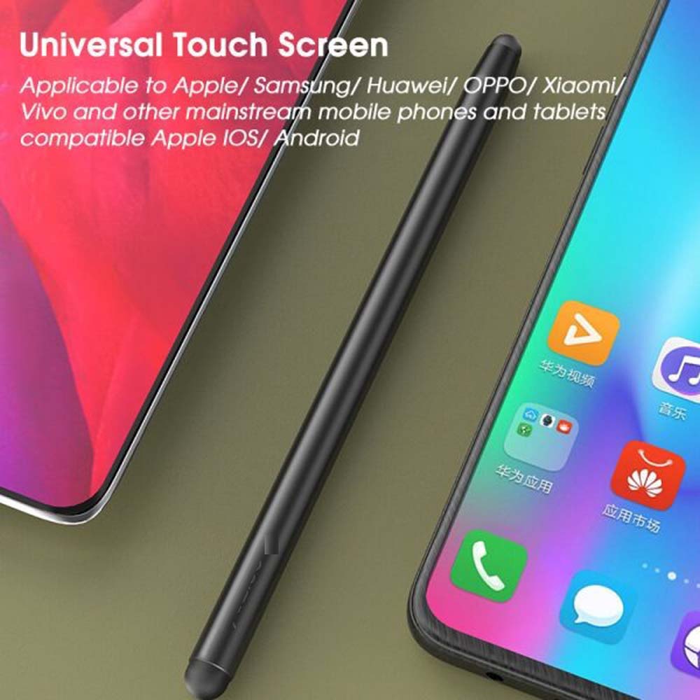 ST01 Dual-Tip Stylus Pen - Precision Capacitive Touch Screen Stylus for Tablets, PCs & Smartphones (Black) Image