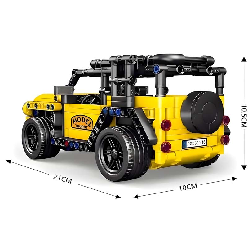 Come Alive 1:16 Scale RC Land Defender Rover. 446-piece DIY building kit with remote control. STEM engineering toy for kids. Image