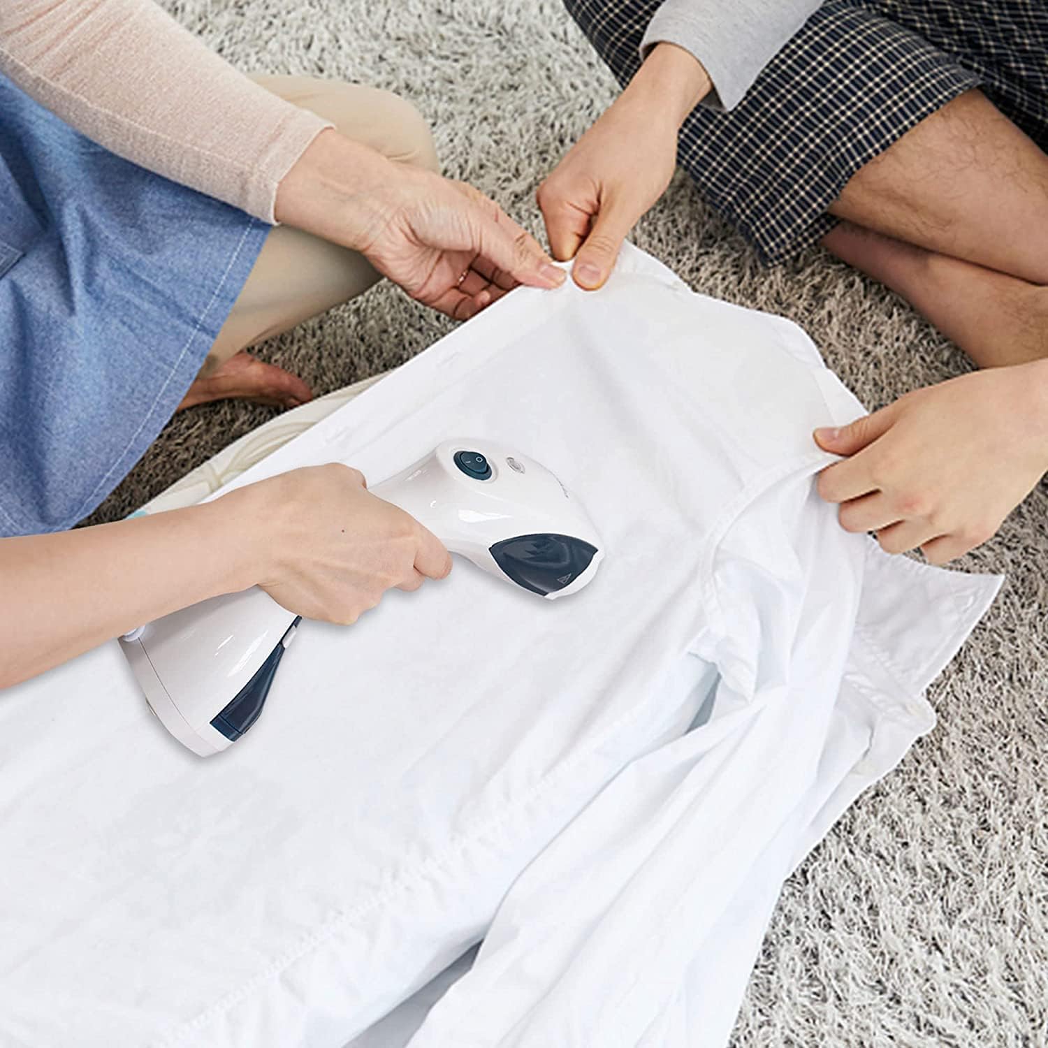 Portable Vertical Steam Iron | 1100W | Continuous Steam Output 28 g/min | Double Use Brush Head | 200ml Tank for Home and Travel Image