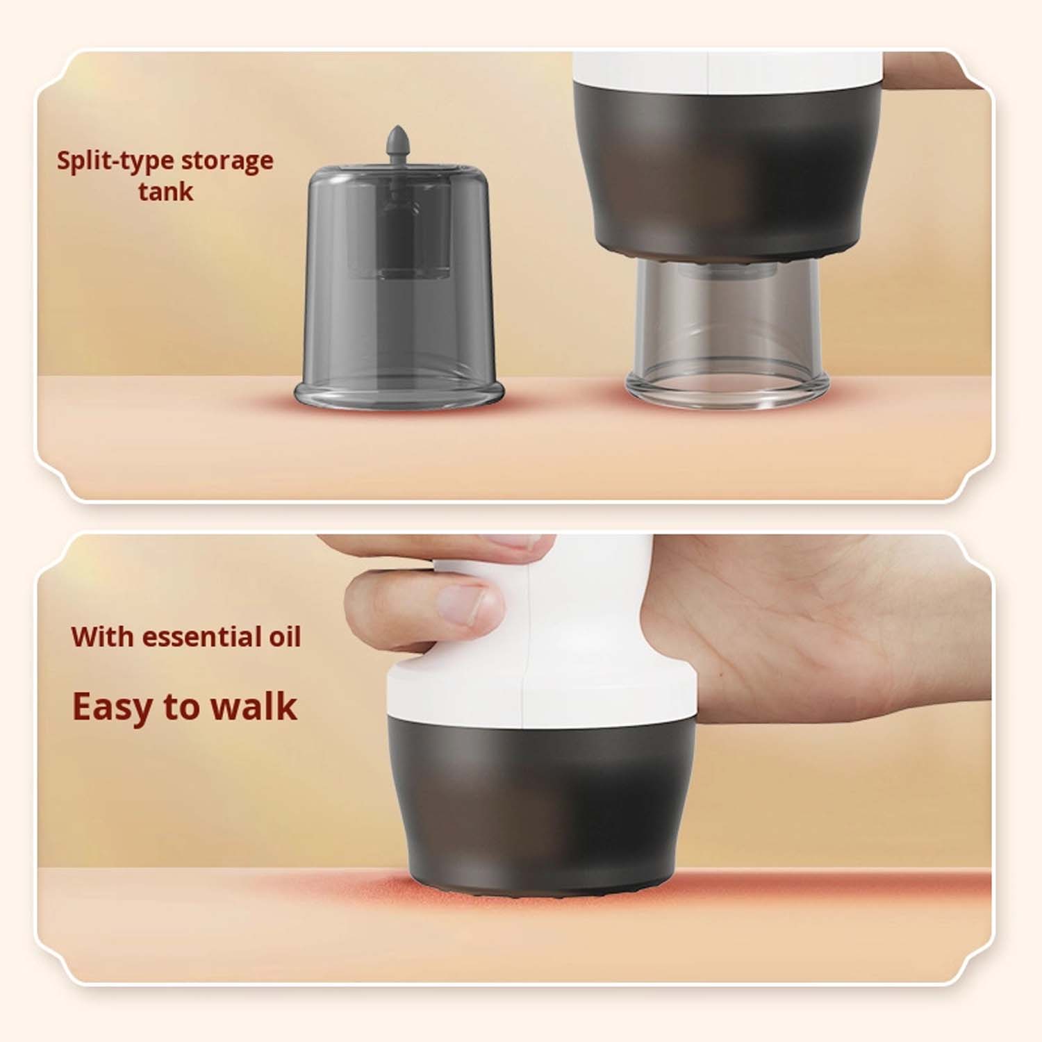 Electric Cupping Massager & Scraping Instrument. Rechargeable muscle pain relief for neck, back, arms & legs. Portable design. Image