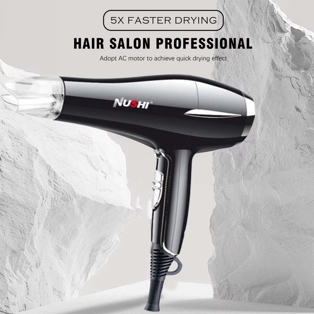 NUSHI NS-2201 Professional Hair Dryer. 2000W powerful motor for fast drying with ionic technology & multiple heat/speed settings. Image