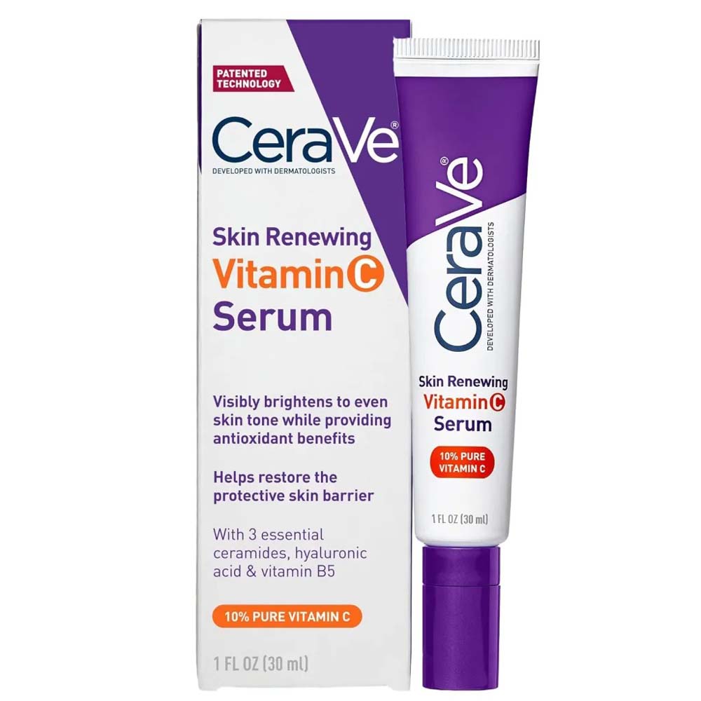 CeraVe Skin Renewing Vitamin C Serum - 30ml Brightening Serum with Hyaluronic Acid & Ceramides for Radiant Skin Image
