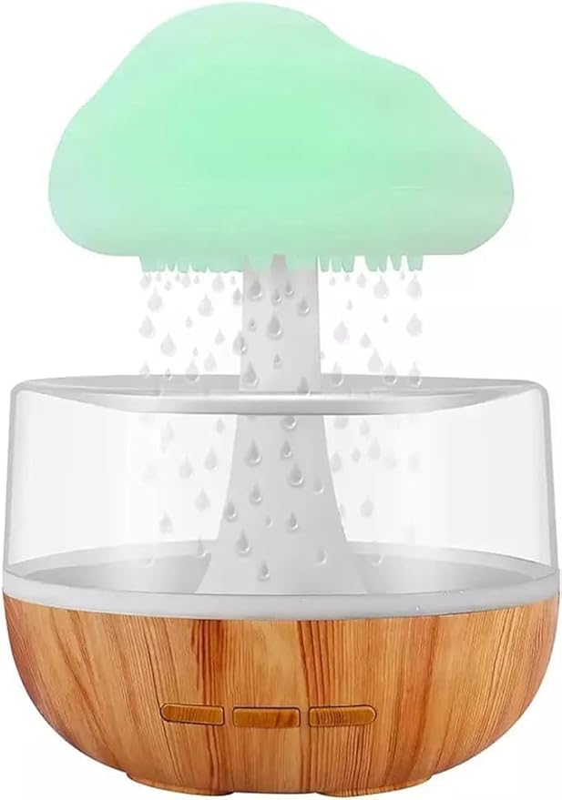 Rain Cloud Humidifier | Portable Mini 450ml Cool Mist Humidifier | USB Personal Desktop Humidifier with 7 LED Lights for Baby Bedroom, Travel, Office & Home Image