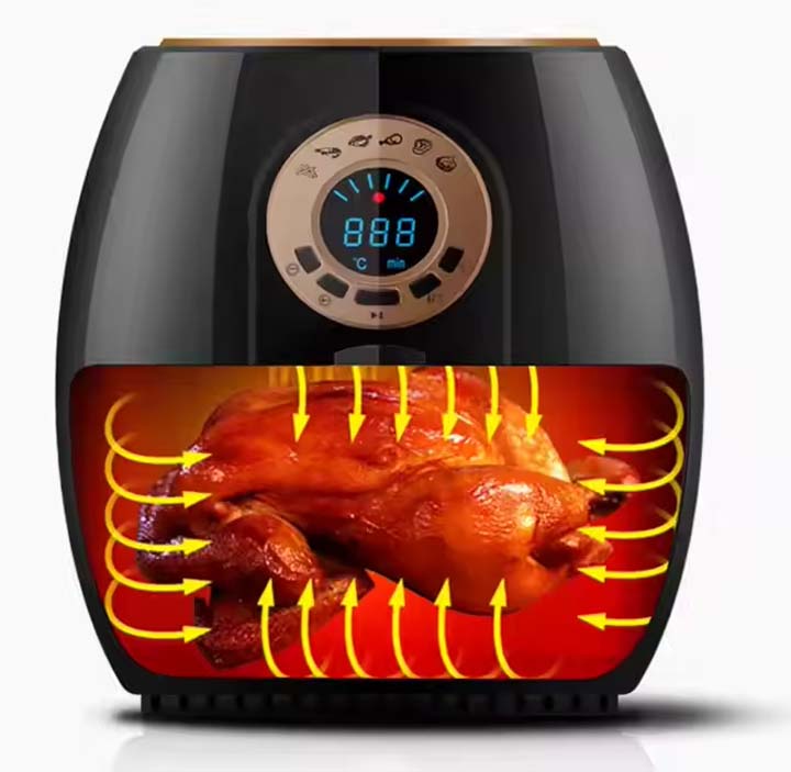 4.5L Digital Air Fryer - Oil-Free Healthy Cooking, 8 Presets, LED Touch Control, 2400W Fast Heating - Perfect for Family Meals Image