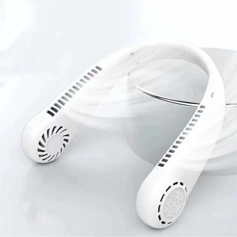 Mini Neck Fan - Bladeless Rechargeable Personal Cooler, 3-Speed Portable Air Circulator for Outdoor/Sports/Summer, Hands-Free Design Image