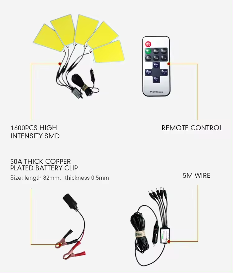 Energy-Efficient Camping Lantern | Remote Control Outdoor DC 12V LED Camping Light Image