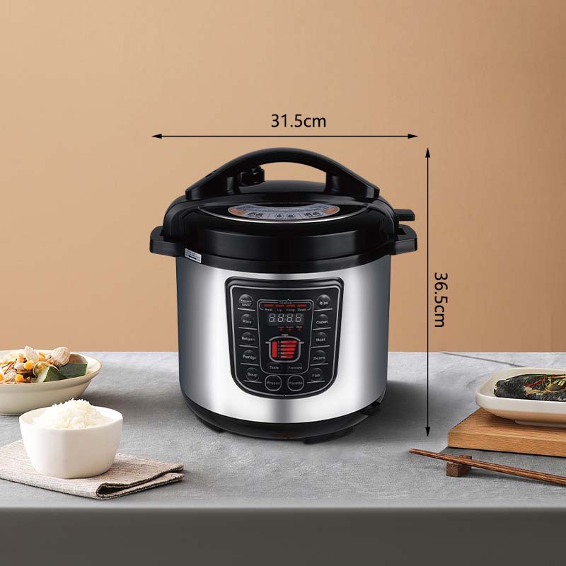 8L Smart Digital Pressure Cooker - Multi-Function Electric Rice Cooker with Non-Stick Pot & Stainless Steel Design Image