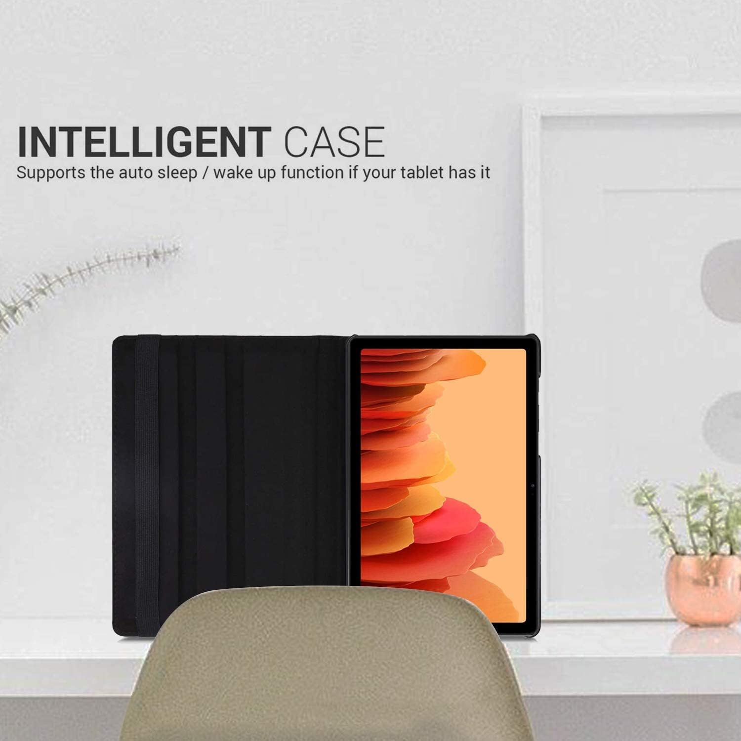 360° Rotating PU Leather Smart Cover Compitable for Galaxy Tab A7 10.4" 2020 Case -  SM-T500/T505/T507 (Multi) Image