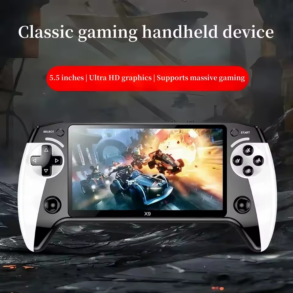 X9 HD Handheld Game Console - 5.5" IPS Screen, P1 HD Output, Dual Joystick for GB/GBA/GBC Games, Portable Retro Gaming Image