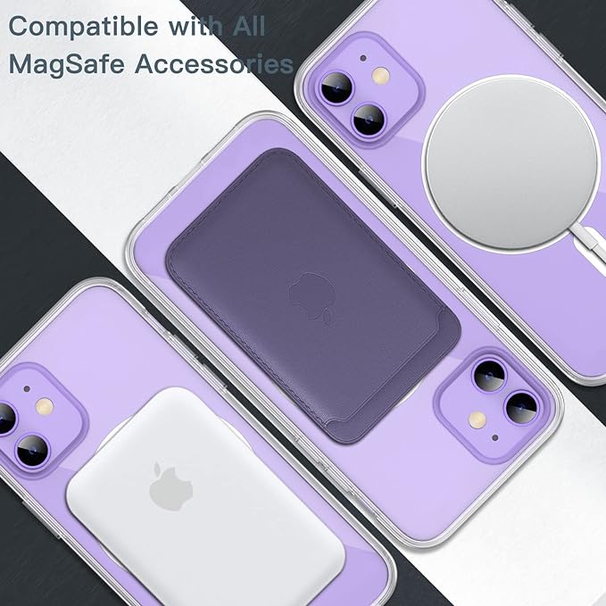 MagSafe Compatible Magnetic Phone Case with Camera Control | Military-Grade Shock Protection for iPhone 12, 12 Mini, 12 Pro, 12 Pro Max – Includes Free Screen Protector Image