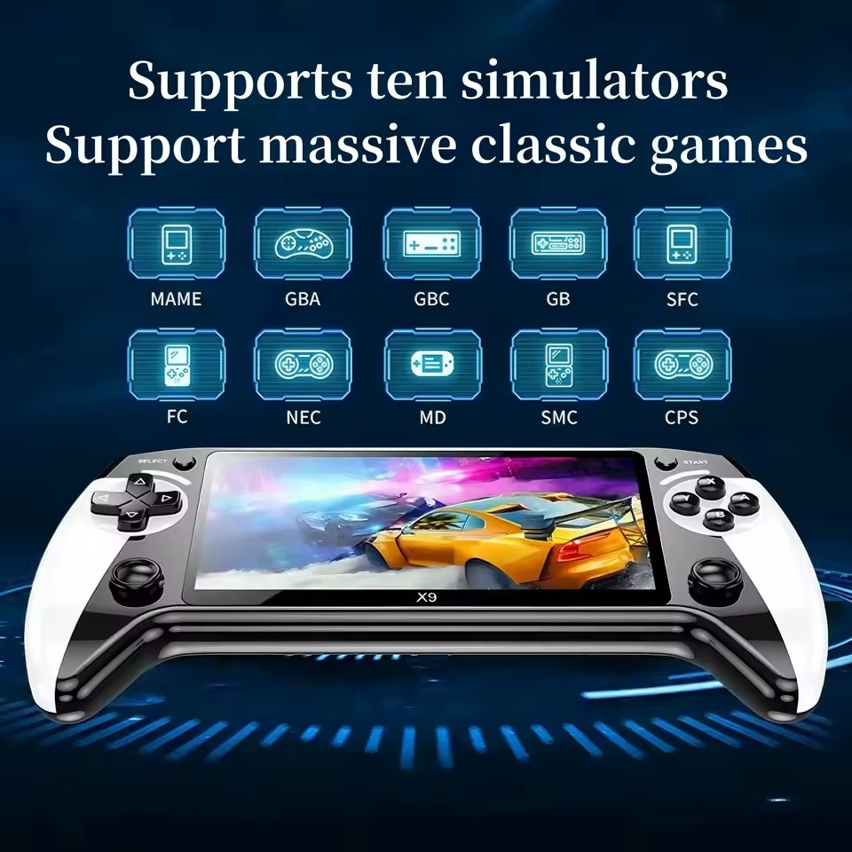 X9 HD Handheld Game Console - 5.5" IPS Screen, P1 HD Output, Dual Joystick for GB/GBA/GBC Games, Portable Retro Gaming Image