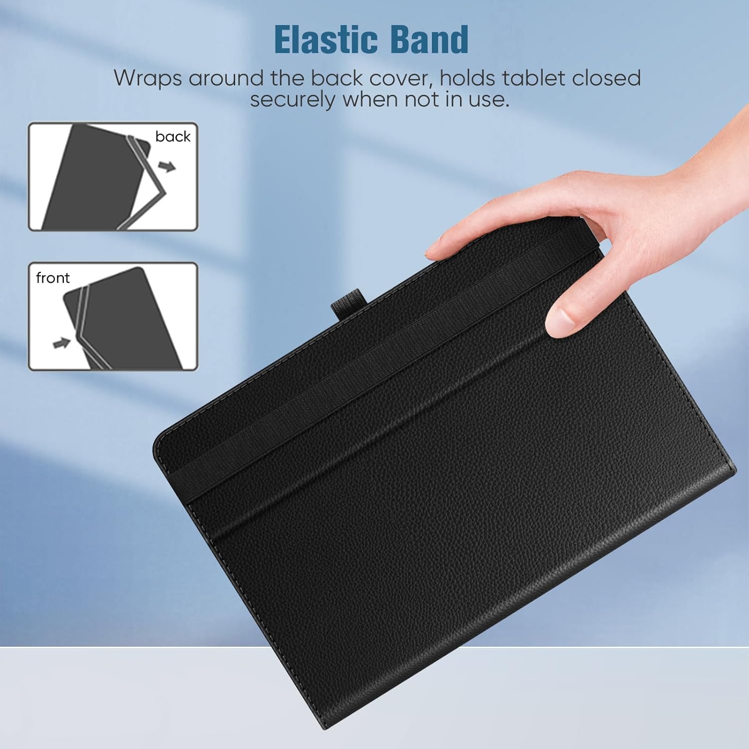 360° Rotating Case for Universal 10/11-inch" Tablets - Premium Leather w/Auto Sleep/Wake & Multi-Angle Stand (Multi Colour) Image