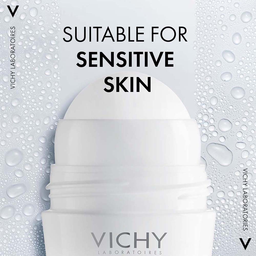 Vichy 48H Soothing Roll-On Anti-Perspirant - Gentle Aluminum-Free Formula for Sensitive Skin, 50ml Image