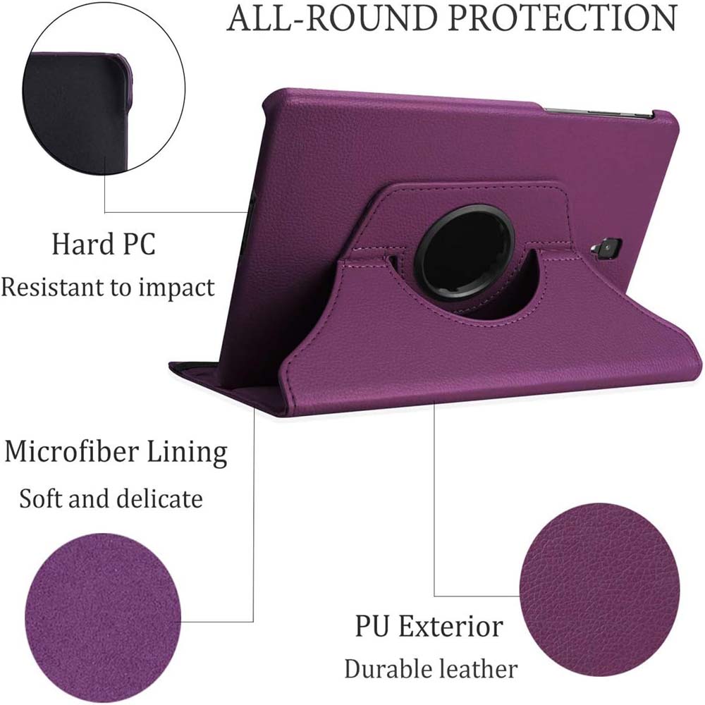 360° Rotating PU Leather Cover Compitable for Galaxy Tab A 8.0" 2017 Case - w/Auto Wake/Sleep for SM-T380/T385 (Multi) Image