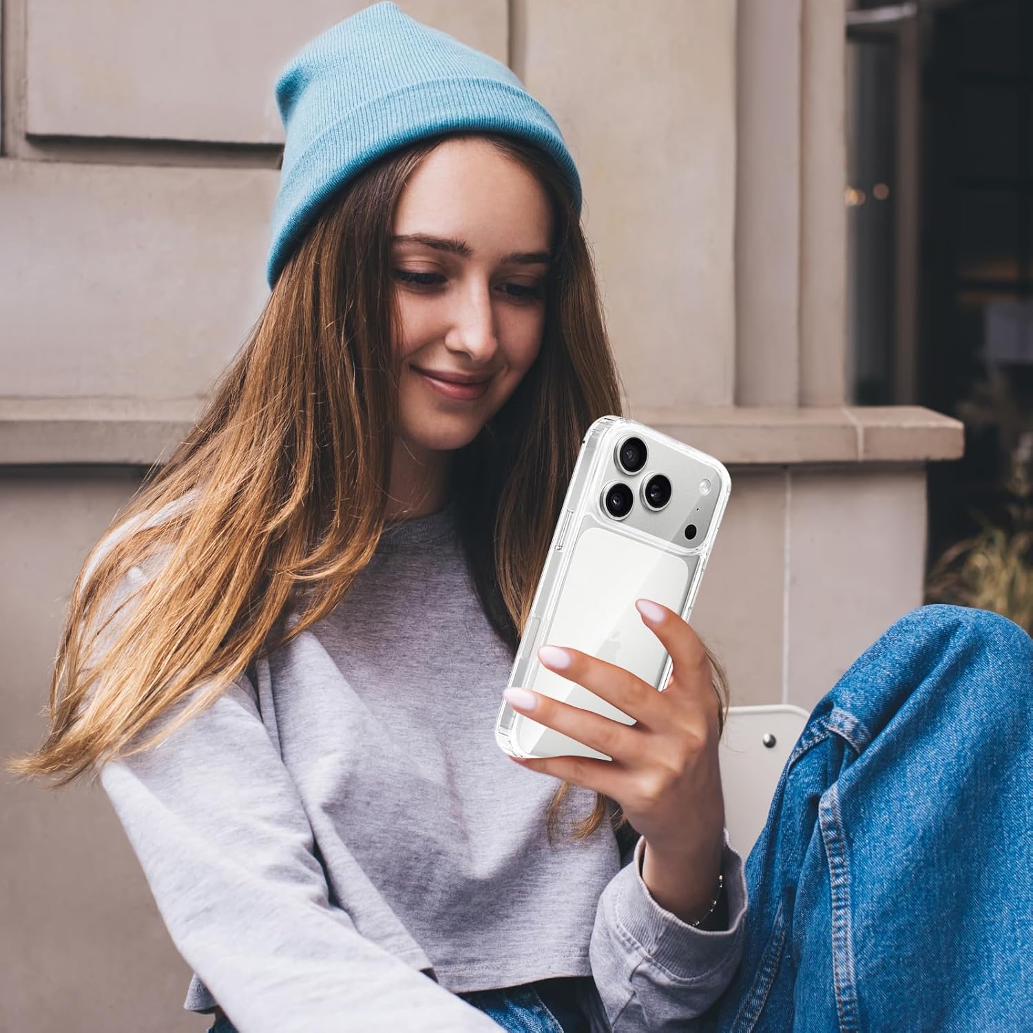 Crystal Clear Case for iPhone 17 Pro 6.3" (2025) - Anti-Yellowing Hard Back, Slim Shockproof Bumper, Wireless Charging Compatible Image