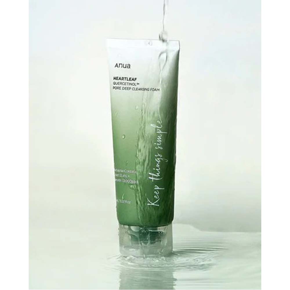 ANUA Heartleaf Quercetinol Pore Cleansing Foam - Deep Cleansing & Moisture Balance for All Skin Types, 150ml Image
